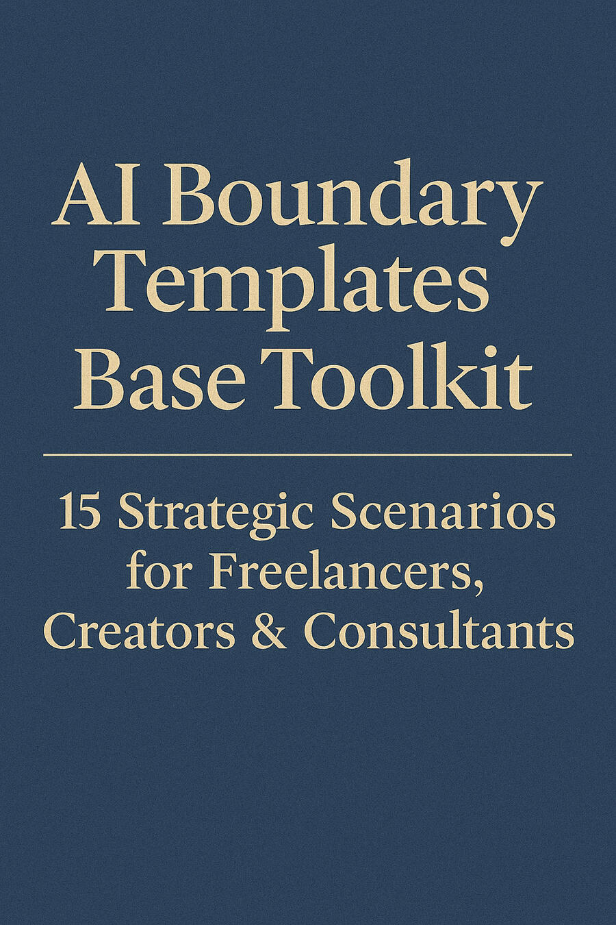 Preview of strategic boundary templates for creators and consultants.
